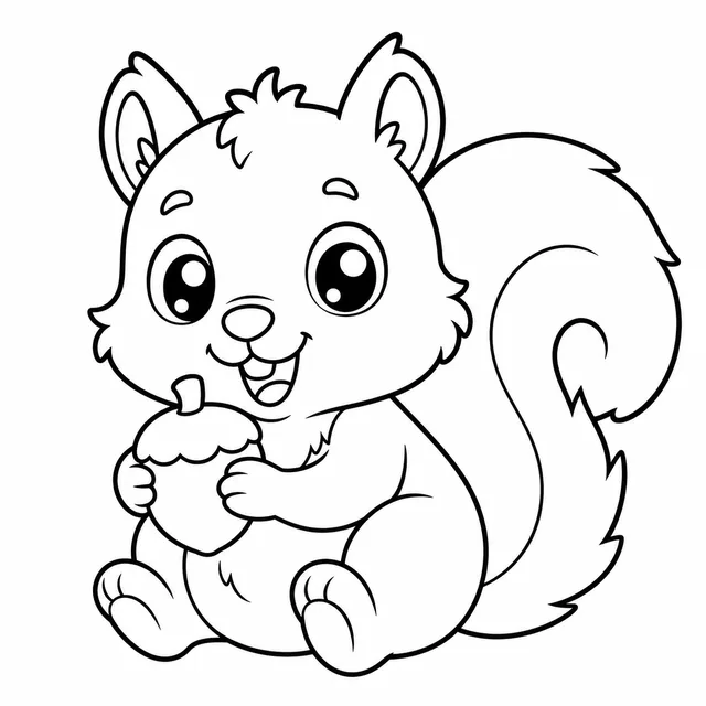 Squirrel coloring page