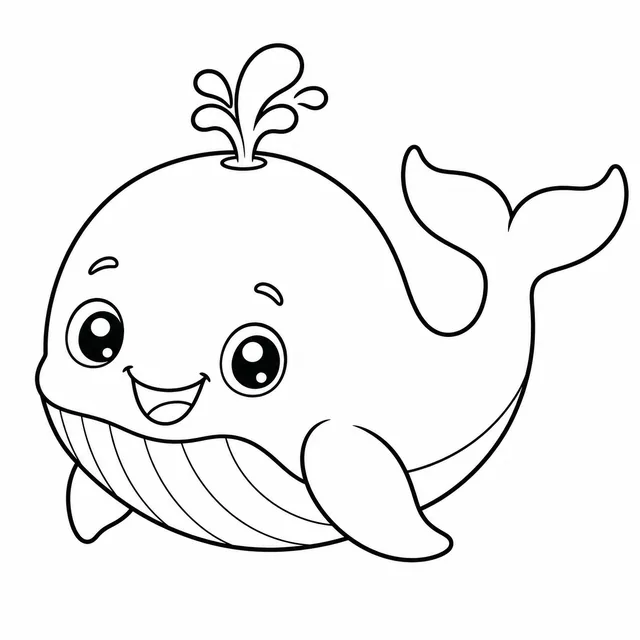 Whale coloring page