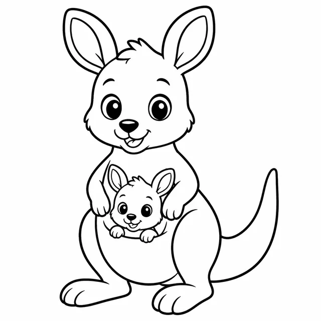 Kangaroo coloring page