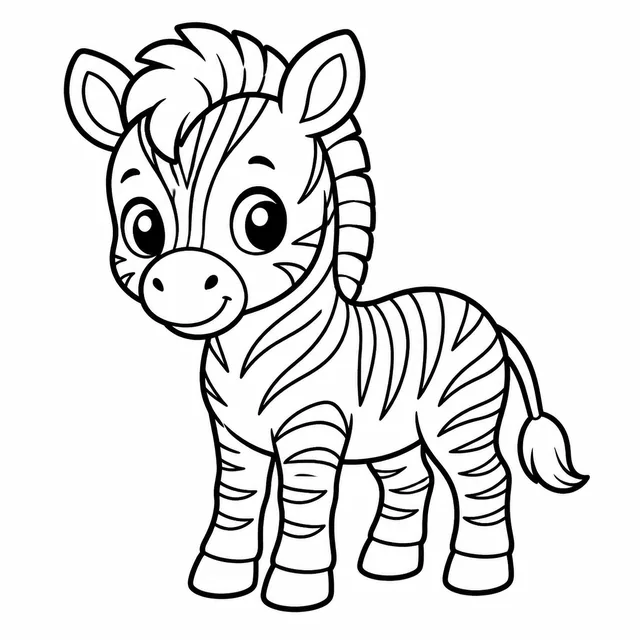 Zebra coloring page
