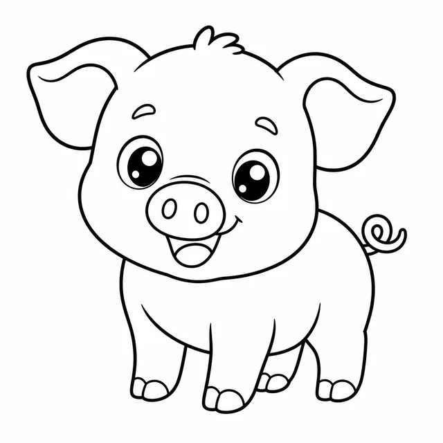 Pig coloring page