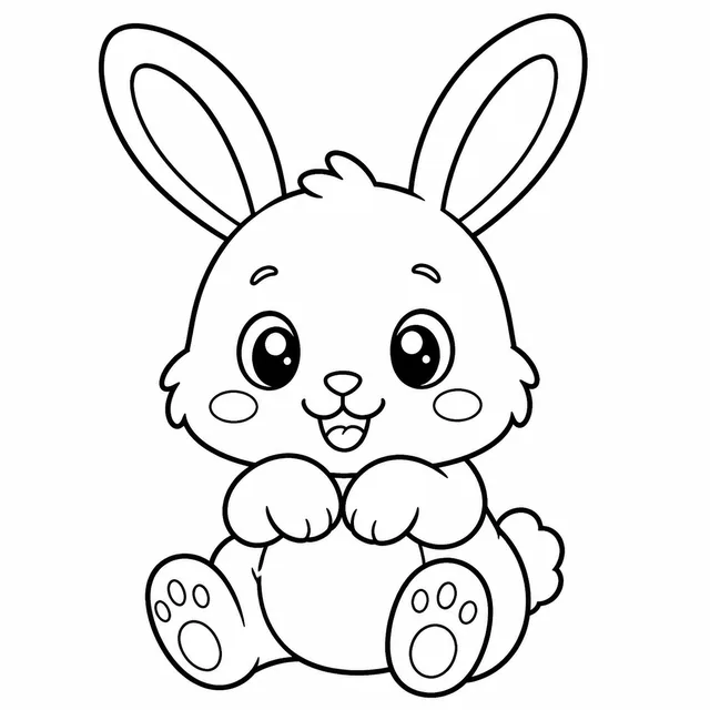 Rabbit coloring page