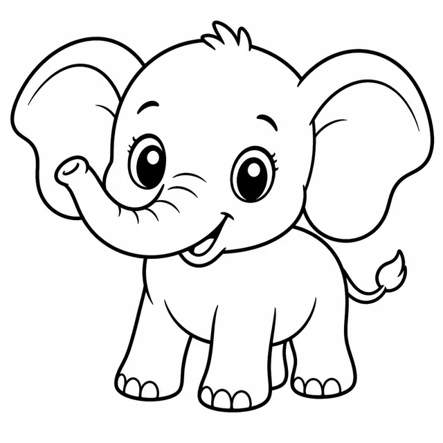 Elephant coloring page