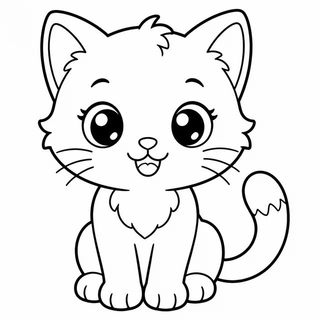 Cat coloring page