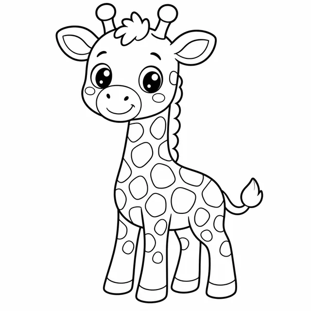 Giraffe coloring page