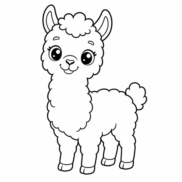 Llama coloring page