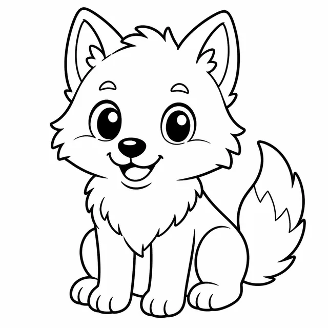 Wolf coloring page