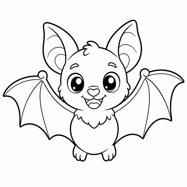 Bat coloring page