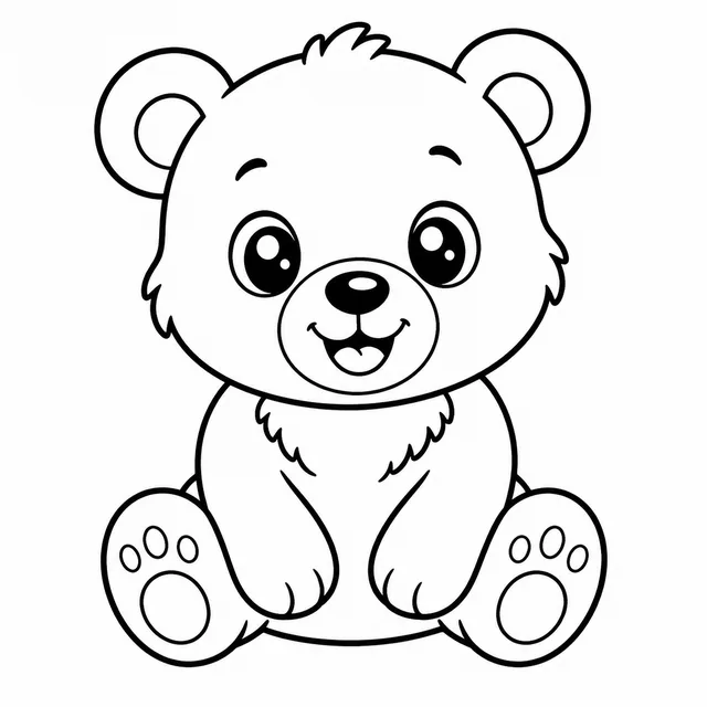 Bear coloring page
