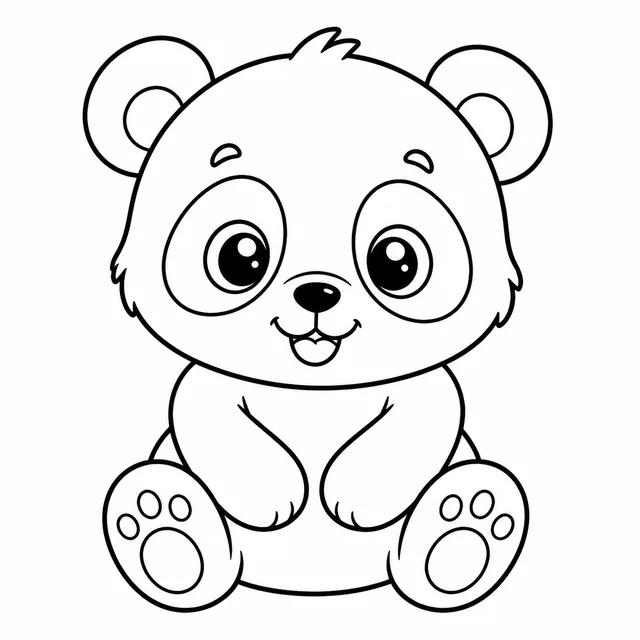 Panda coloring page