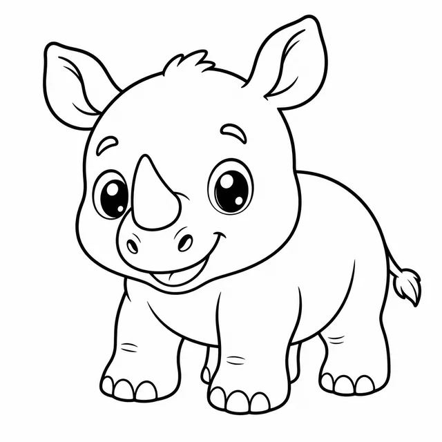 Rhino coloring page