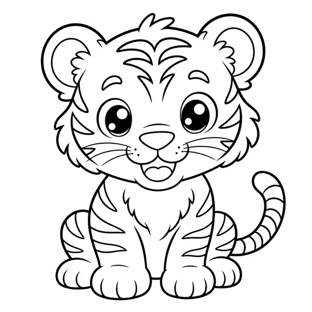 Tiger coloring page