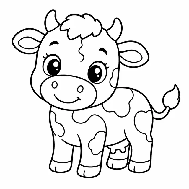 Cow coloring page