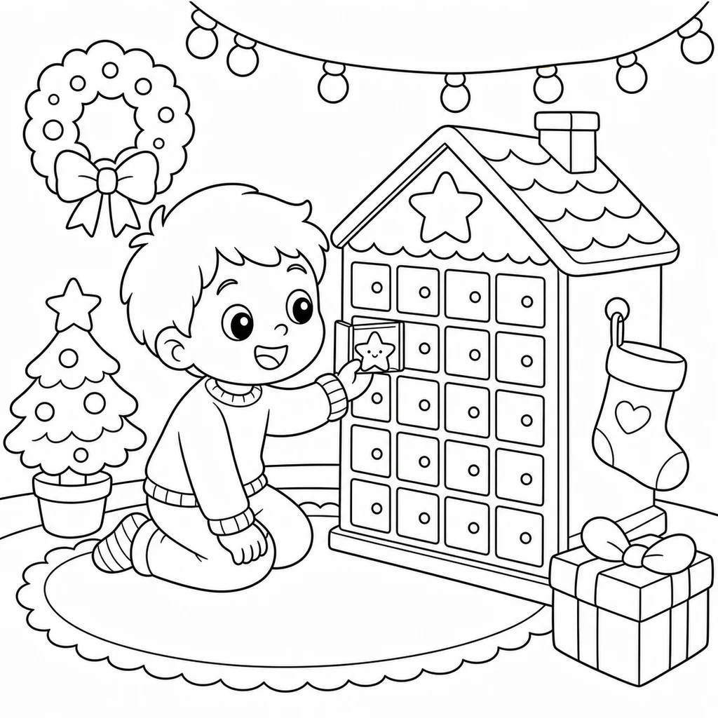 Disegni di avvento da colorare