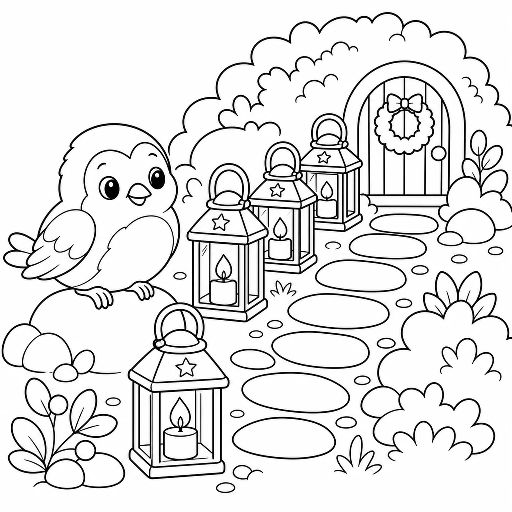 Disegno di avvento 9 da colorare