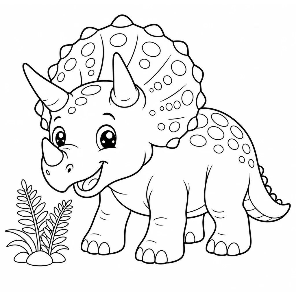 Dinosaurier-Baby 2 zum Ausmalen