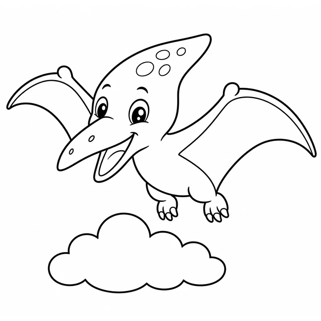 Dinosaurier-Baby 4 zum Ausmalen