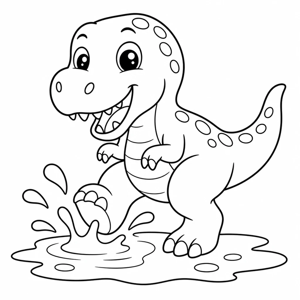 Dinosaurier-Baby 5 zum Ausmalen