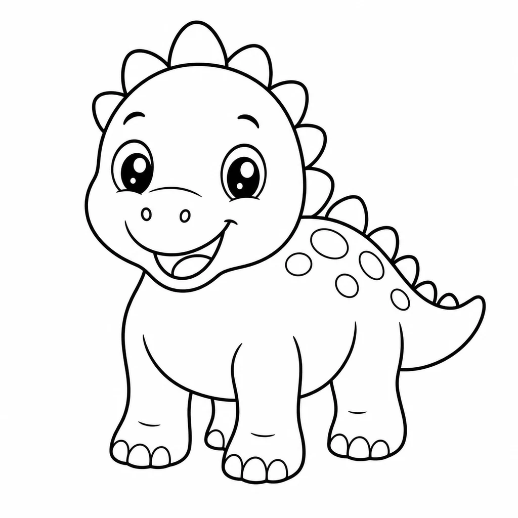 Dinosaurier-Baby 7 zum Ausmalen