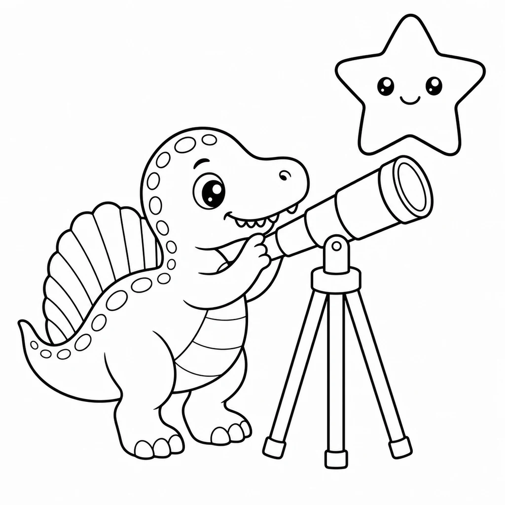 Dinosaurier-Baby 16 zum Ausmalen