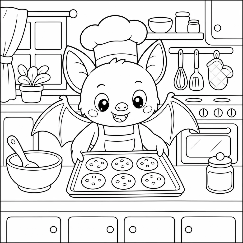 Disegno di Pipistrello 1 da colorare