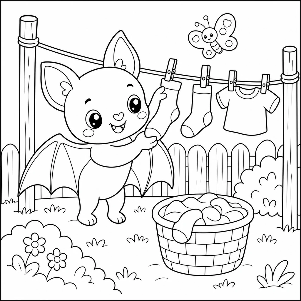 Disegno di Pipistrello 34 da colorare