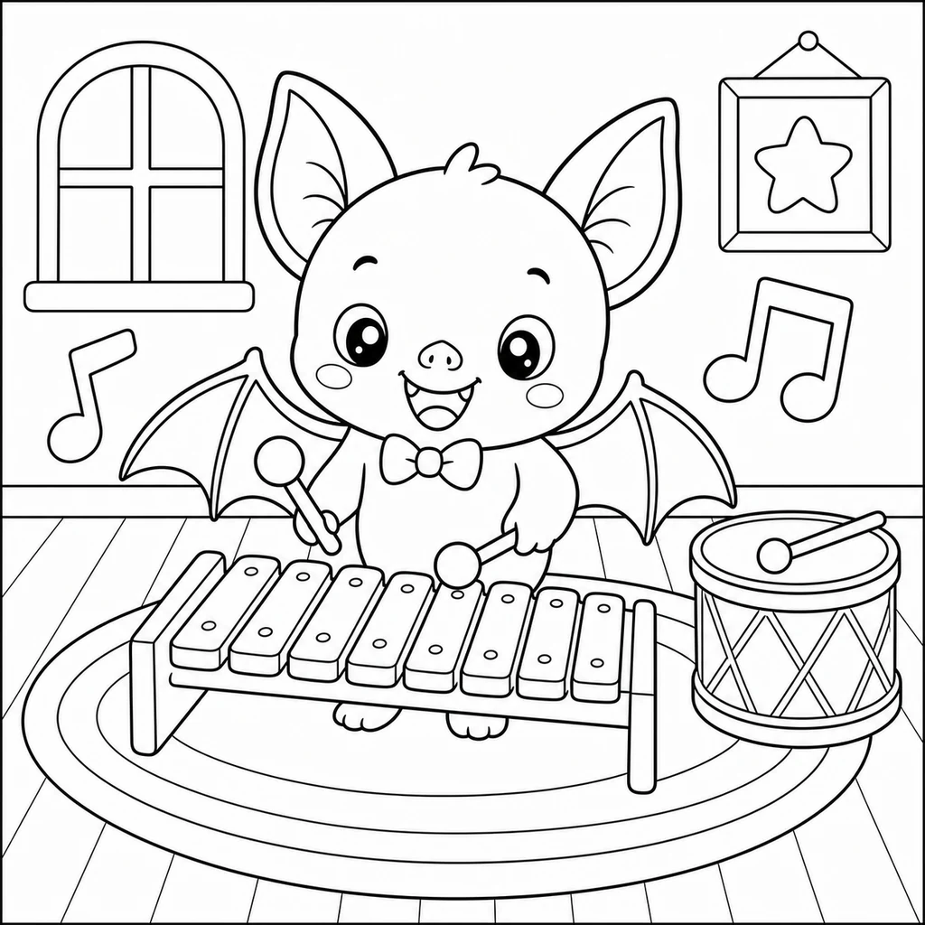Disegno di Pipistrello 6 da colorare