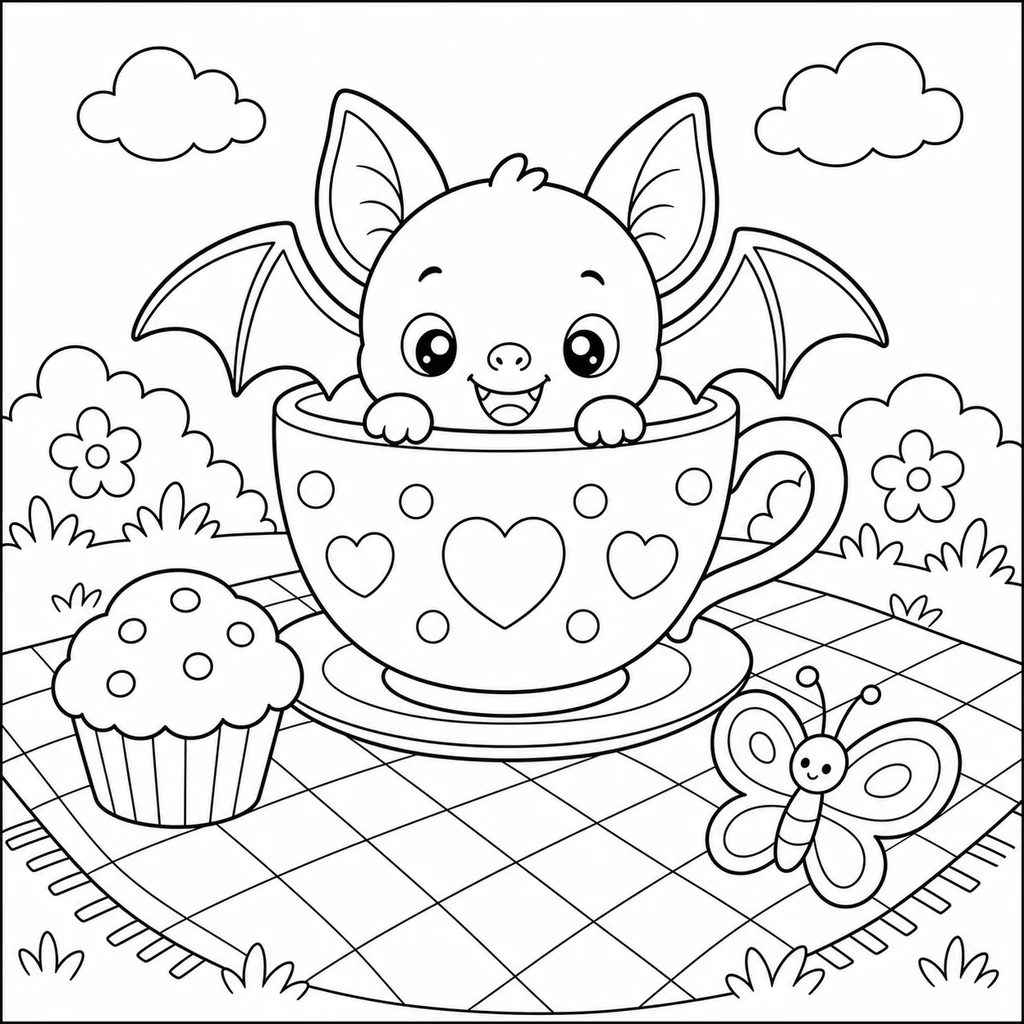 Disegno di Pipistrello 8 da colorare