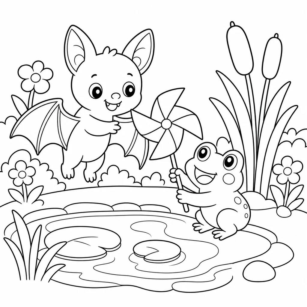 Disegno di Pipistrello 14 da colorare