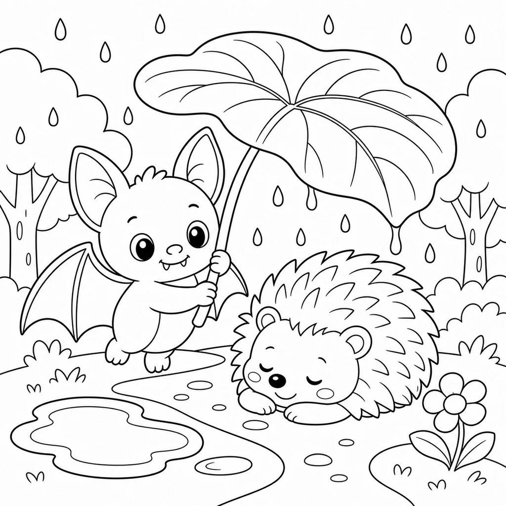Disegno di Pipistrello 16 da colorare