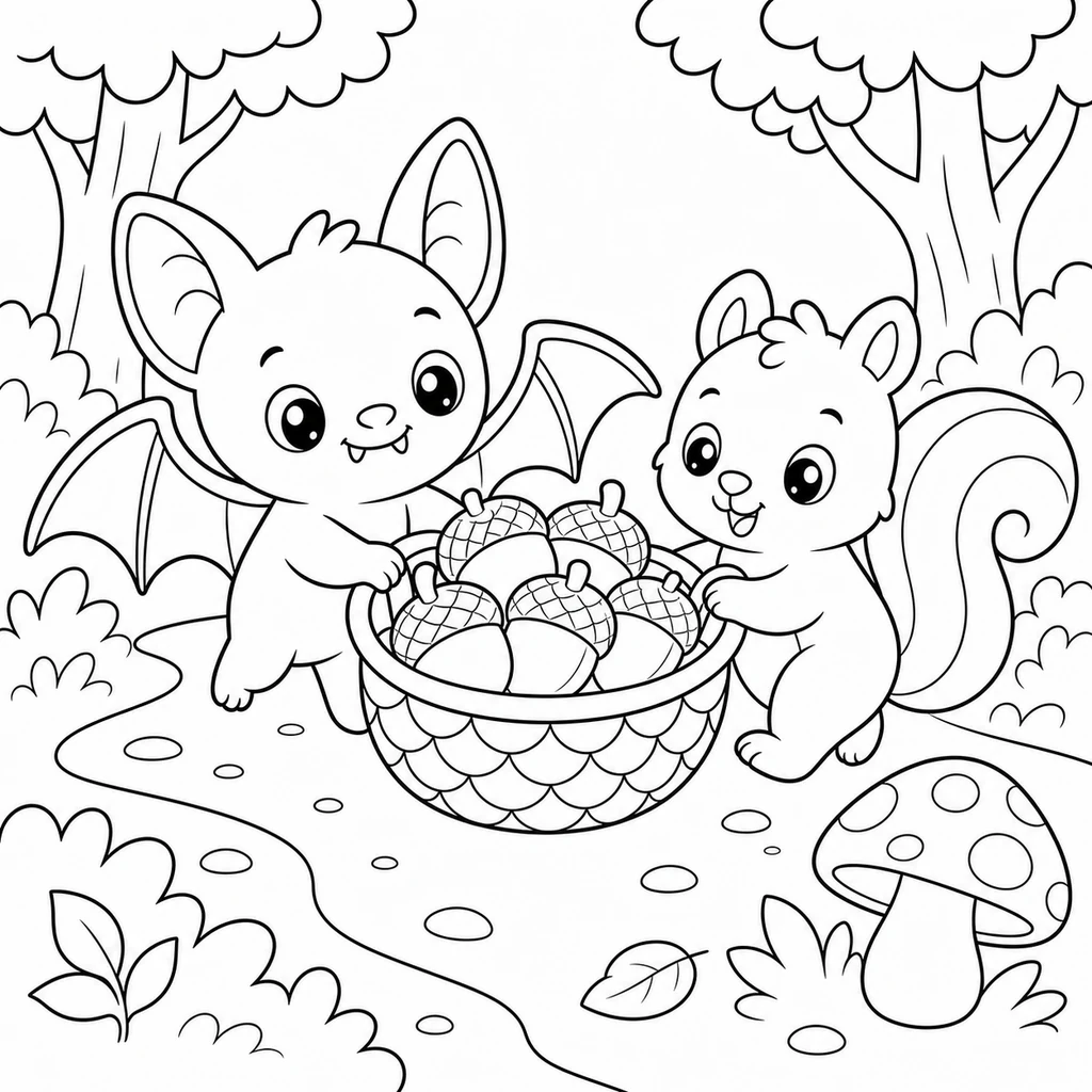 Disegno di Pipistrello 18 da colorare