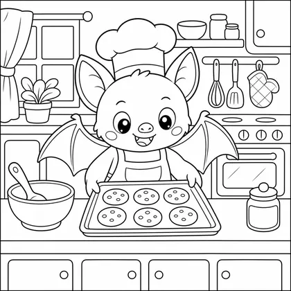 Night animal coloring page idea Bat coloring page preview from ColorearDibujos.es