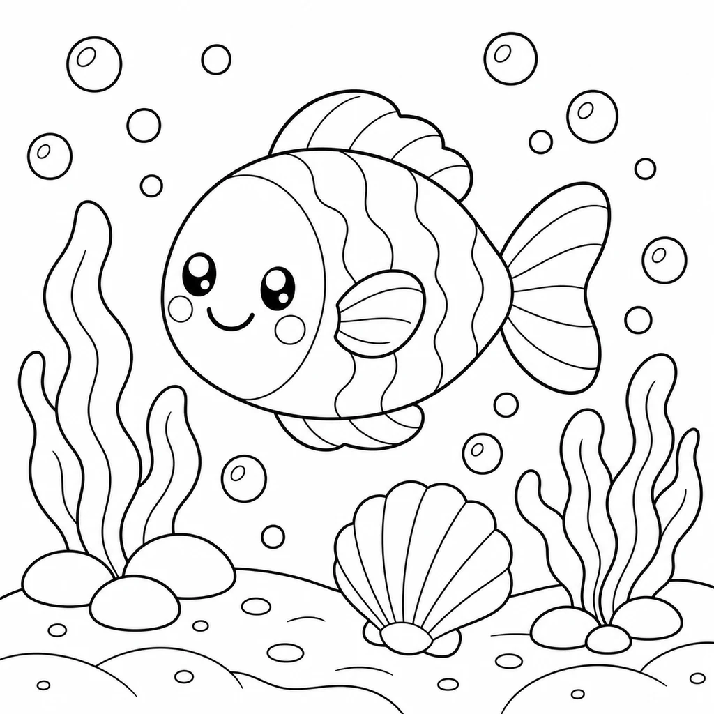 Coloriage : Plage n°2