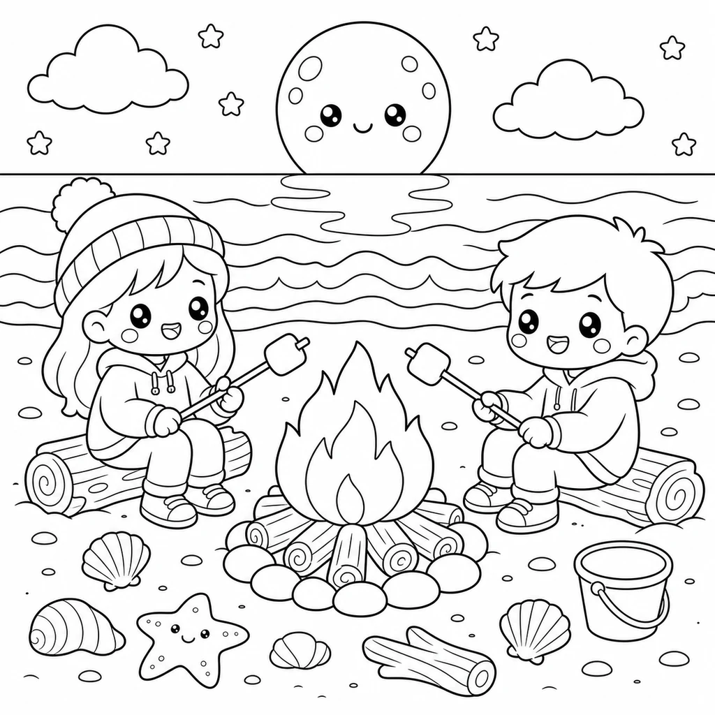 Coloriage : Plage n°12