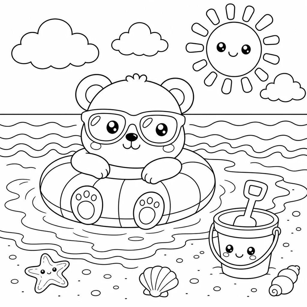 Coloriage : Plage n°14