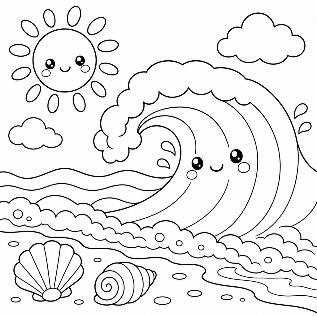 Coloriage : Plage n°16