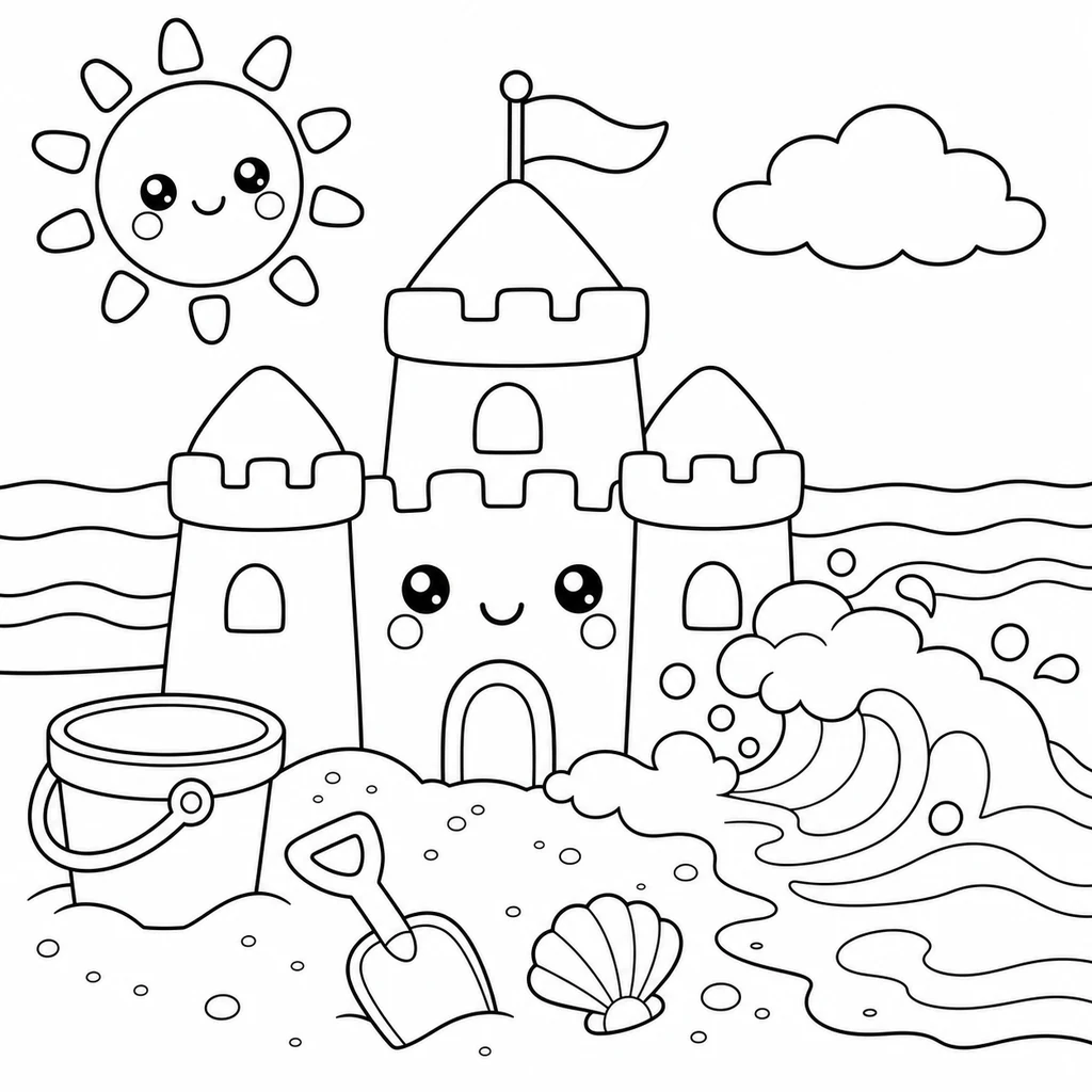 Coloriage : Plage n°19