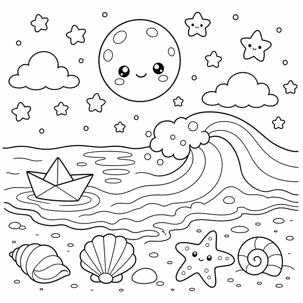 Coloriage : Plage n°24