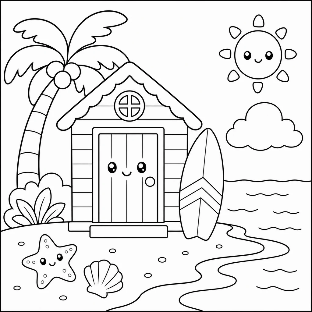 Coloriage : Plage n°28