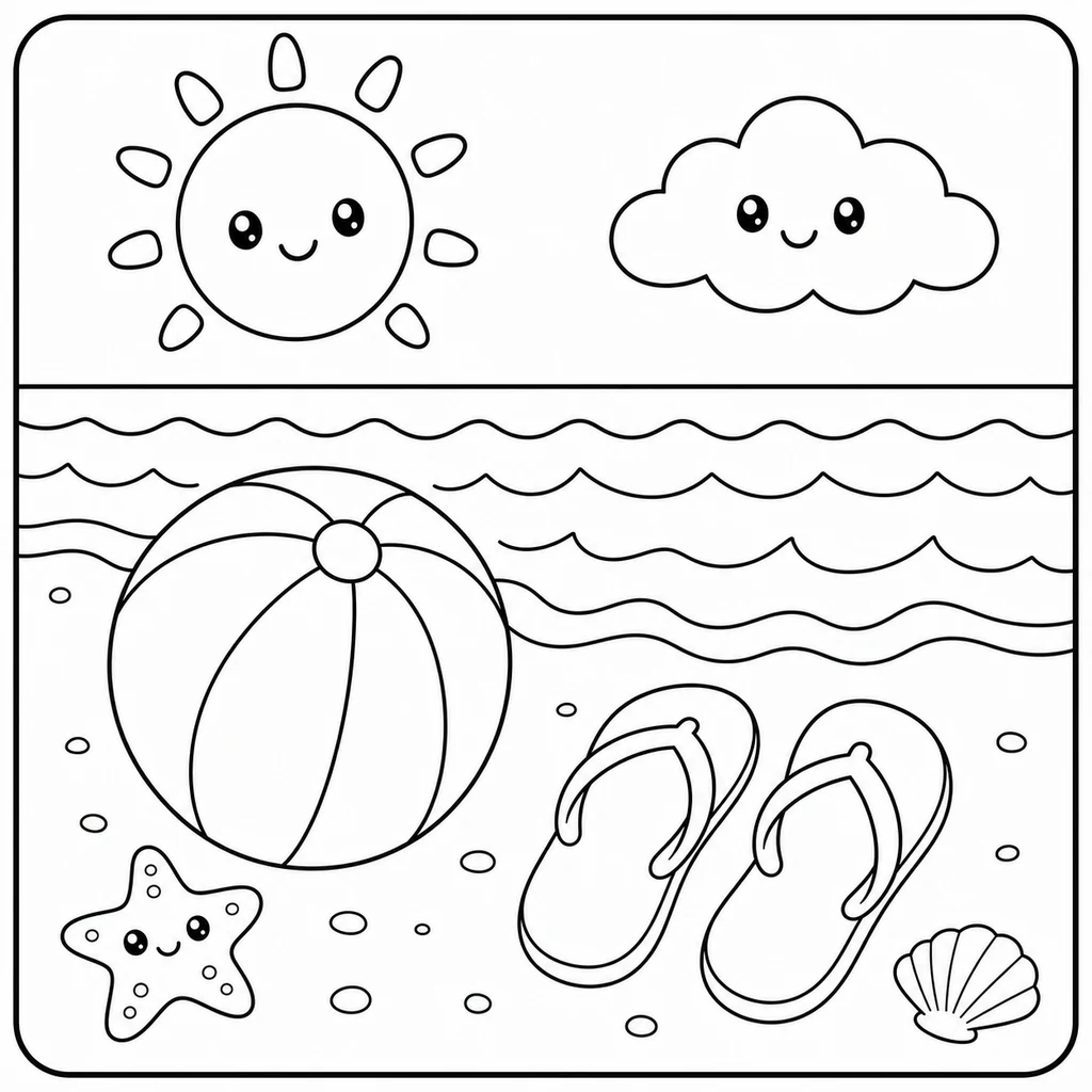 Coloriage : Plage n°29