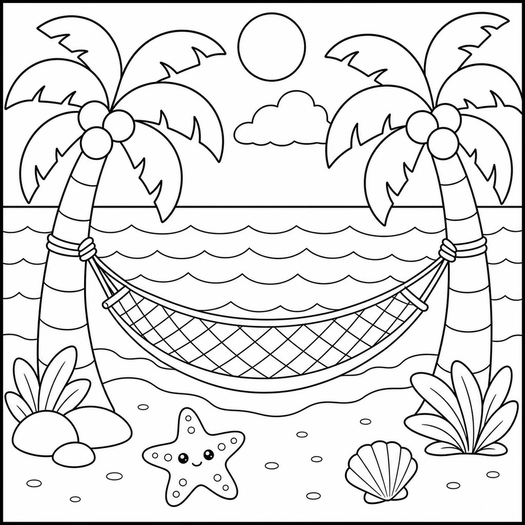 Coloriage : Plage n°32