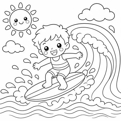 Dibujo de conchas en la playa para colorear