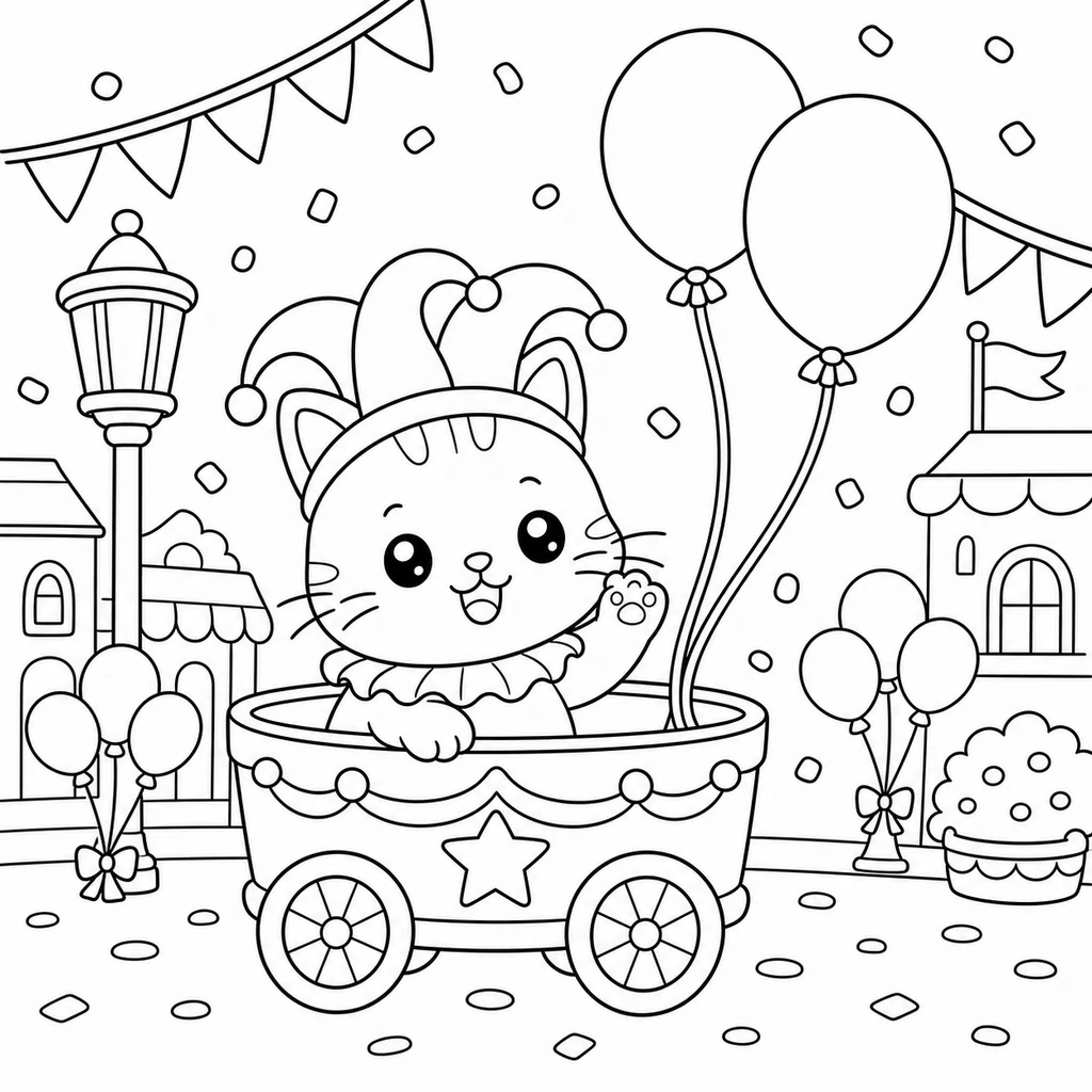 Disegno di carnevale 1 da colorare