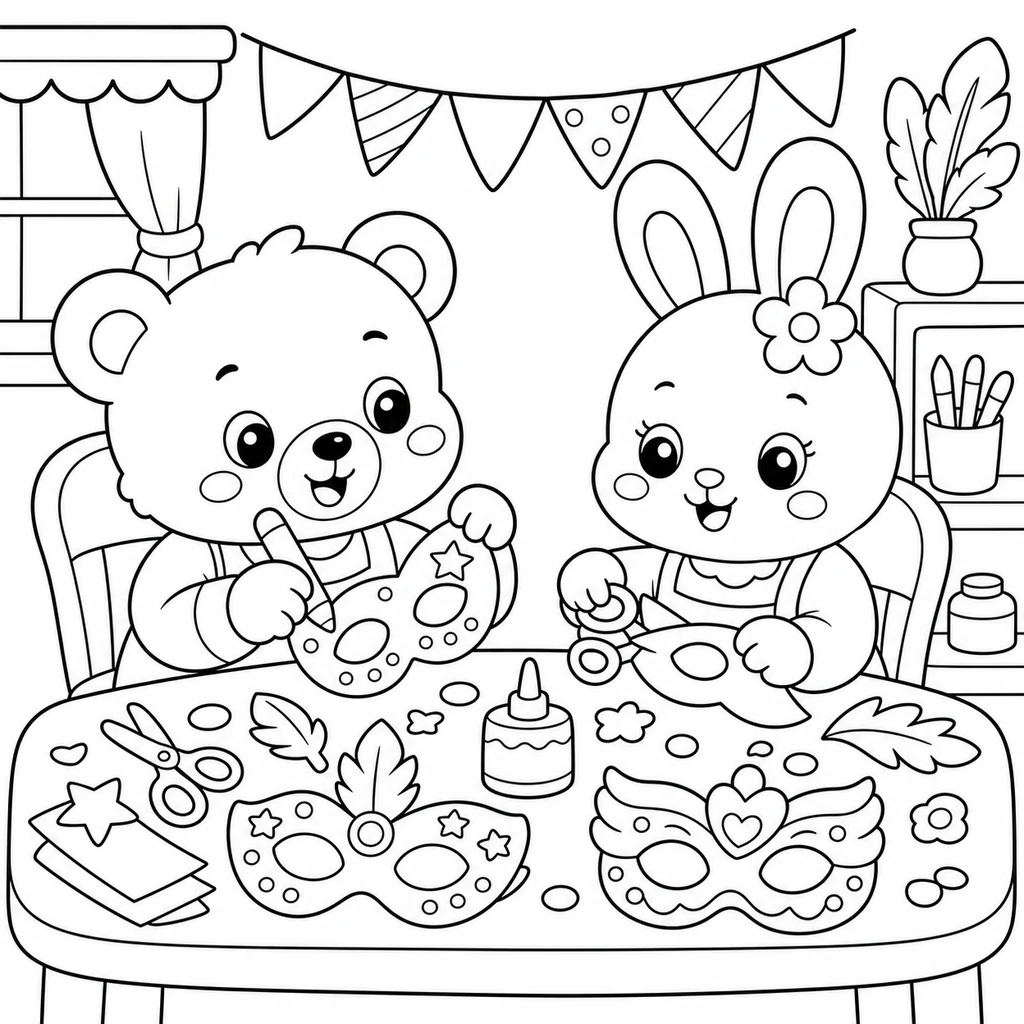Disegno di carnevale 2 da colorare