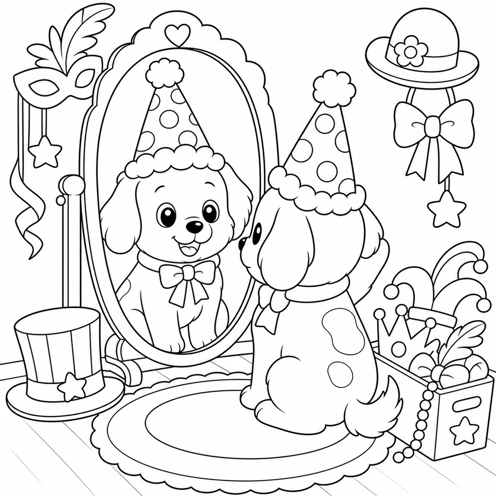 Disegno di carnevale 5 da colorare
