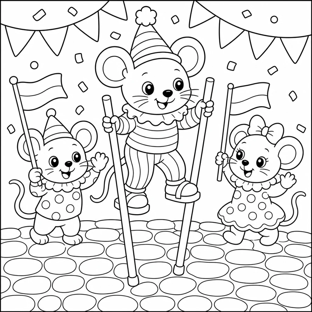 Disegno di carnevale 8 da colorare