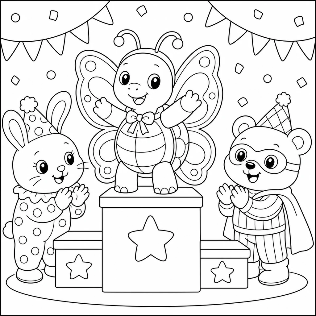 Disegno di carnevale 10 da colorare