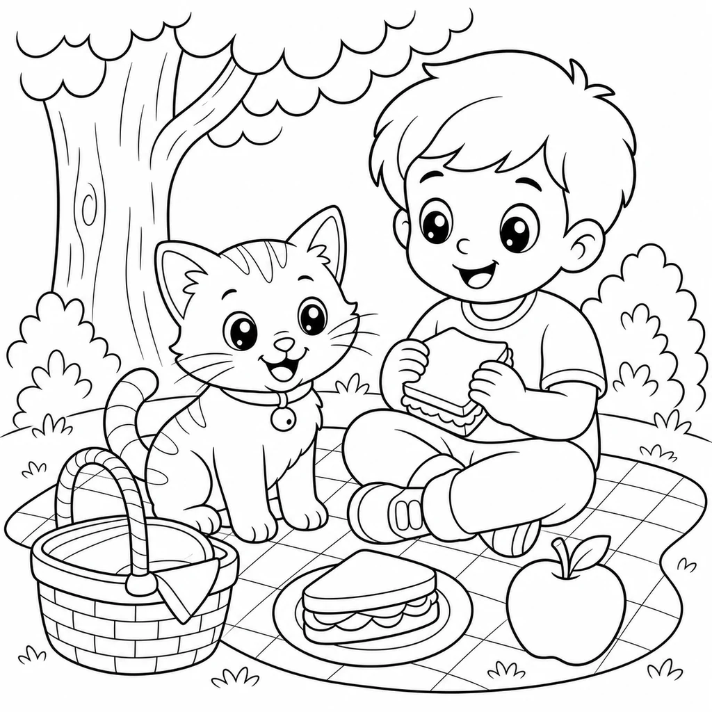 Кіт 8 для розмальовування