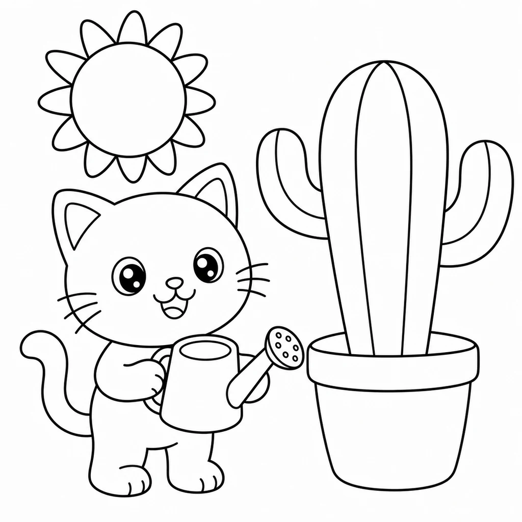 Coloriage de chat 106