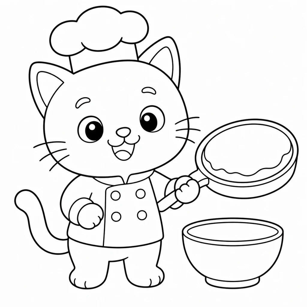 Coloriage de chat 107